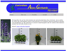 Tablet Screenshot of gartenbau-gerhards.de